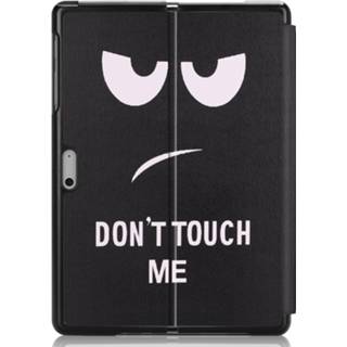 👉 Hardcase kunstleer quotes unisex multi Design Bookcase voor de Microsoft Surface Go - Don't Touch 8719295402216