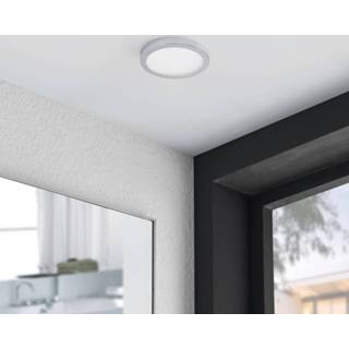 👉 Inbouwlamp chroom staal kleurverandering warmwit a+ Lindby Skrolla LED inbouwlamp, IP44, 1 stuks