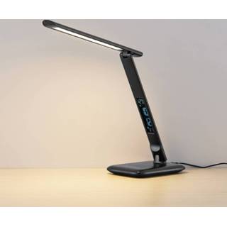 👉 Bureaulamp zwart kunststof warmwit a+ Lindby Cerula LED m. dimmer