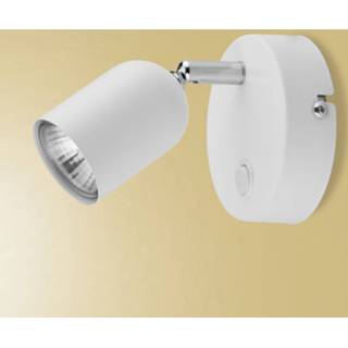 👉 Wandspotje wit metaal a++ Wandspot Top, 1-lamp,