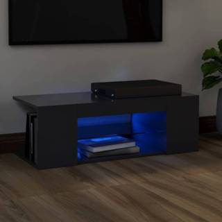 👉 Grijs active Tv-meubel met LED-verlichting 90x39x30 cm 8720286216507