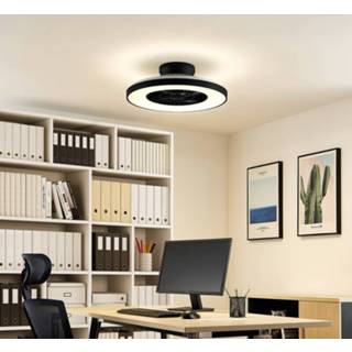 👉 Plafondventilator zwart mat IJzer kleurverandering warmwit Lindby Orligo LED plafondventilator,