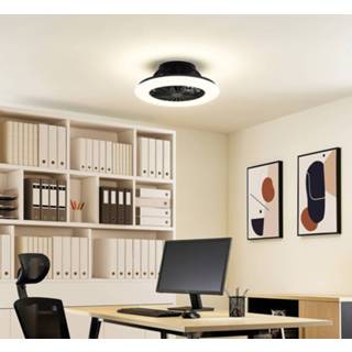 👉 Plafondventilator mat zwart IJzer kleurverandering warmwit Lindby Fjardo LED plafondventilator, verlichting