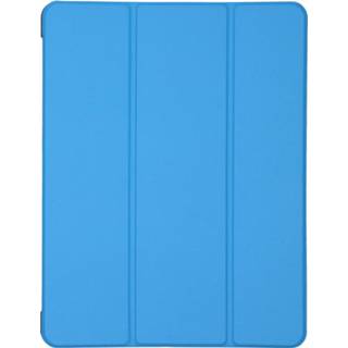 👉 Unicolor blauw unisex kunstleer Stand Bookcase voor de iPad Pro 12.9 (2020) - Lichtblauw 8719295400618