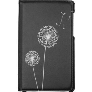 👉 Kunstleder dandelion unisex zwart IMoshion 360° Draaibare Design Bookcase voor de Galaxy Tab A7 Lite - 8719295512908