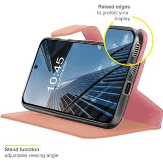👉 Portemonnee goud kunstleder Rosé unisex rose Accezz Wallet Softcase Booktype voor de Samsung Galaxy S21 FE - 8719295511536