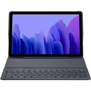 👉 Toetsenbord grijs qwerty Keyboard Case Samsung Galaxy Tab A7 Hoes met - Cover 8806090963094