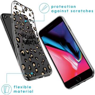 👉 Zwart TPU love unisex Design voor de iPhone SE (2020) / 8 7 6s hoesje - Hartjes 8719295271317