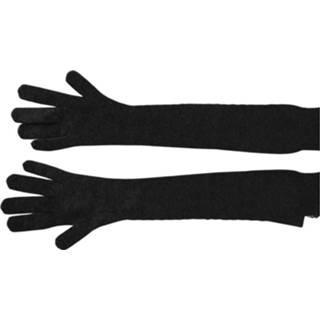 👉 Glove l vrouwen grijs Elbow Length Cashmere Gloves