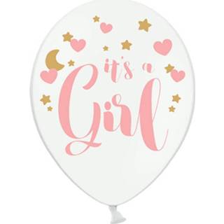 👉 Ballon wit roze meisjes Ballonnen It's A Girl 50 Stuks 5902230763852