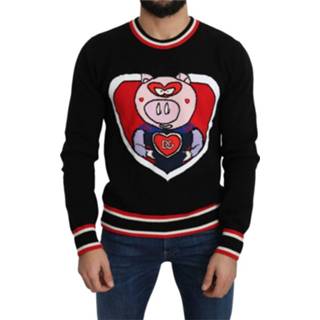 👉 Pullover male zwart Cashmere Pig of the Year