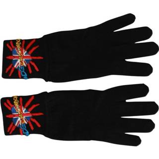 👉 Glove onesize male zwart Loves London Embroidered Wool Gloves