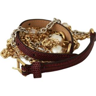 👉 Heupriem leather vrouwen paars Chain Crystal Waist Belt 8056305892705