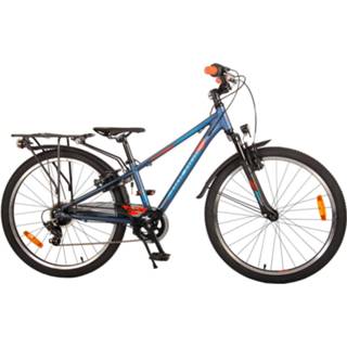 👉 Jongensfiets blauw oranje aluminium jongens Volare Cross 24 Inch 31,75 Cm 6v V-brakes Donkerblauw/oranje 8715347224799