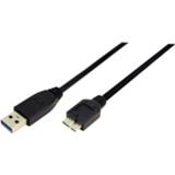 👉 Zwart LogiLink USB 3.2 Gen1 (USB 3.0 / 3.1 Gen1) USB-A stekker, USB-Micro-B stekker 2.00 m 4052792004571