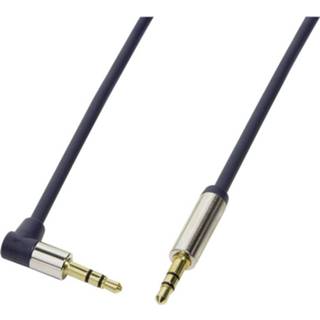 👉 Blauw LogiLink CA11150 Jackplug Audio Aansluitkabel 1.50 m Donkerblauw (mat) 90° haaks naar boven 4052792034486