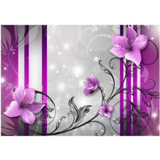 Fotobehang violet vlies multikleur Artgeist Buds 400x280cm 7448147762789