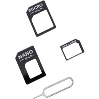 👉 Vivanco SIMADAPSETVV SIM-adapter Incl. SIM-naald Aangepast van: Nano SIM, Micro SIM naar: Standaard 4008928622119
