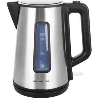 👉 EMERIO WK-122829 Waterkoker Snoerloos Zilver, Zwart