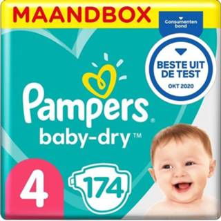 👉 Pamper 4 baby's Pampers Baby-dry - Maat (Maxi) 9-14 Kg Maandbox 174 Stuks Luiers 4015400566700