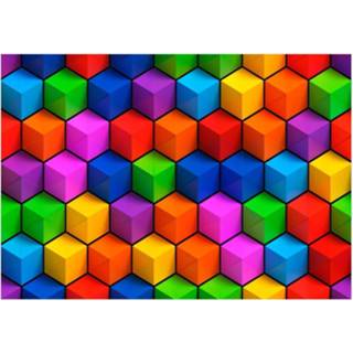👉 Fotobehang vlies multikleur Artgeist Colorful Geometric Boxes 400x280cm 7448145036080