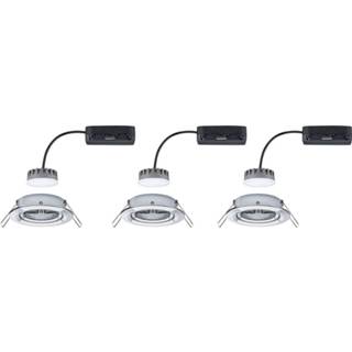 👉 Warmwit chroom aluminium Paulmann Coin Slim LED inbouw dimbaar per 3