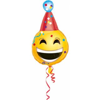👉 Folieballon geel Amscan Bday Smiley 35 X 63 Cm Folie 26635336291