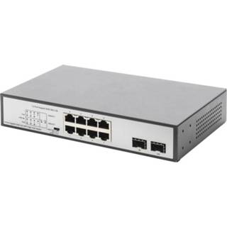 👉 Digitus DN-95140 19 netwerk switch RJ45/SFP 8 + 2 poorten 10 / 100 / 1000 MBit/s PoE-functie