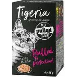 👉 Kattenvoer Tigeria Pulled Meat 6 x 85 g - Mix (3 Soorten) 4062911010727