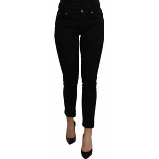 👉 Stretch jean vrouwen zwart Mid Waist Slim Jeans