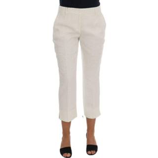 👉 Vrouwen wit Brocade Capri Pants 8058349806175