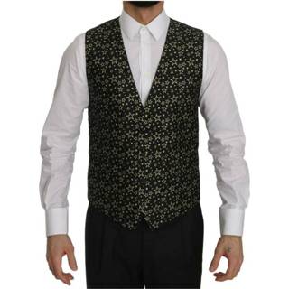 👉 Vest male zwart Star Patterned Slim Formal 8054802992430