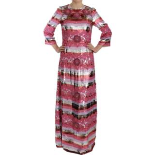 👉 Dress vrouwen roze Floral Sequined Crystal Gown 8051124450129