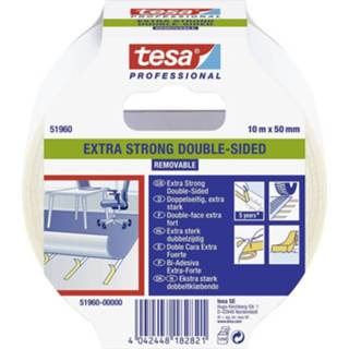 👉 Tesa 51960-00000-11 Bevestigingstape Doorschijnend (l x b) 10 m 50 mm 1 stuk(s) 4042448182821