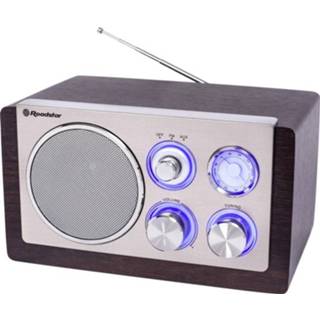 👉 Draagbare radio hout zilver Roadstar HRA-1245N Keukenradio FM, AM AUX, Hout, 7621800032362