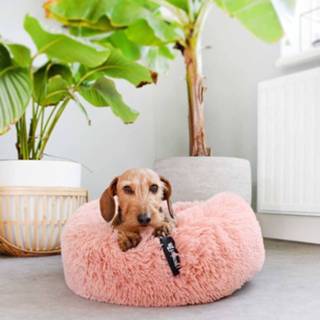 👉 Hondenmand Donut Fuzz Oud Roze