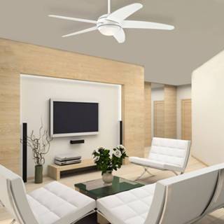 👉 Chroom gesatineerd warmwit c ver ingsstang a+ wit metaal Westinghouse Bendan LED Ventilatorvleugel