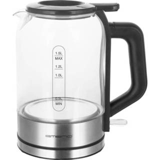 👉 Waterkoker zwart zilver EMERIO WK-122574 Snoerloos, BPA-vrij Zilver, 7350034663201