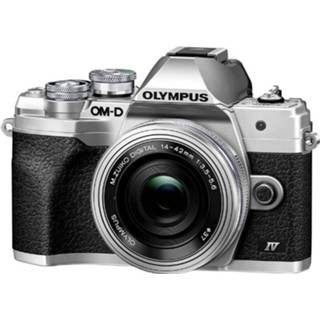 👉 Olympus OM-D E-M10 Mark IV 1442 EZ Pancake Kit (EZ) Digitale camera 21.8 Mpix Zilver Incl. standaard-zoomlens 4K video, Beeldstabilisatie, Flitsschoen,