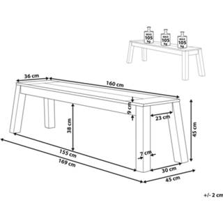 👉 Tuin bank acaciahout Lichte Houtkleur bruin Tuinbank lichtbruin LIVORNO 4251682260602