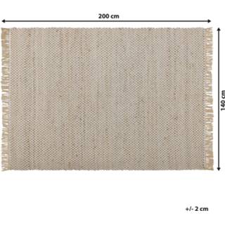 👉 Vloerkleed beige 140 x 200 ZERDALI 4251682263177