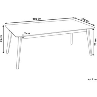 👉 Eettafel bruin Donkere Houtkleur 200 x 100 cm MADOX 4260580938377