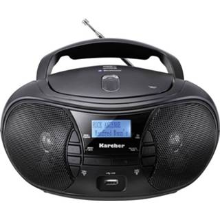 👉 Zwart Karcher RR 5028D Radio/CD-speler DAB+, FM FM, Bluetooth, USB, AUX 4000420866794