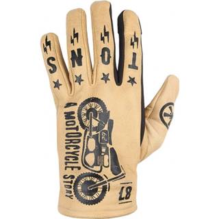 👉 Glove beige leather active Helstons Kustom Summer Gloves T10 3662136086937