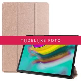 👉 Goud kunstleder Rosé unisex rose IMoshion Trifold Bookcase voor de iPad Air 10.5 / Pro - 8719295504880