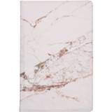 👉 Wit kunstleder white marble unisex IMoshion 360° Draaibare Design Bookcase voor de Galaxy Tab A7 - 8719295512380