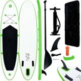 👉 Paddle board active wit groen Stand-up paddleboard opblaasbaar en 8720286087923
