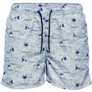 👉 Swimshort XL male blauw Shark Print Swimshorts