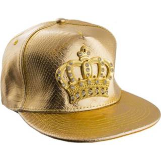 👉 Goud active Ruige baseball pet met kroon 8712364635690