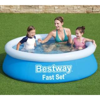 👉 Zwembad active blauw Bestway Fast Set opblaasbaar rond 183x51 cm 8720286135808